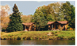 edgewater rental log cabins, iron mountain mi