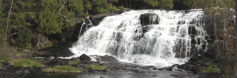 Scenic Postcard Michigan Waterfall Upper Peninsula Bond Falls MI Cascade 