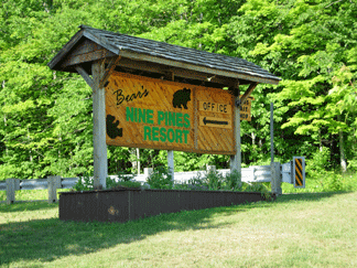 sign for Nine Pines Resort